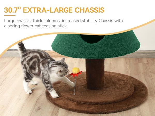 Yitahome 60 inch Cat Tree for Indoor Cats, Tall Cat Tower Furniture with 2 Large Condos, 5ft Christmas Tree Party Decoration with Cat House and Beds