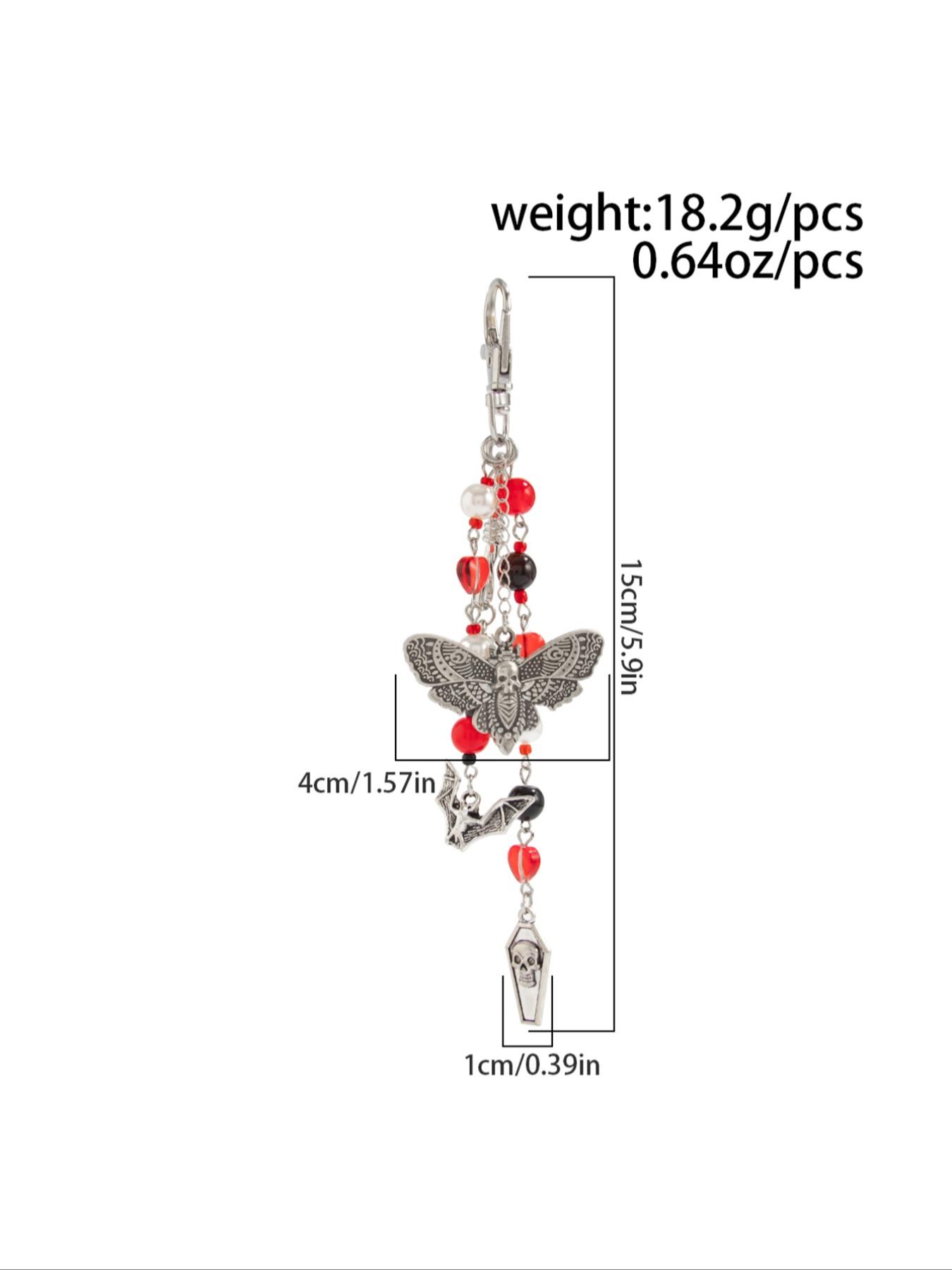 Punk Gothic Style Skull Keychain Pendant, Halloween Gift for Couples, Bag Charm Accessory, Decoration, Unique Friendship Jewelry