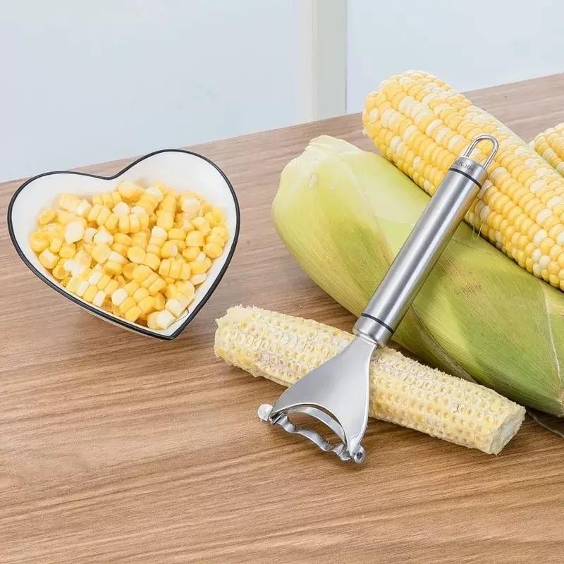 Kitchen Home Stainless Steel Corn Kernel Separator Sheller Knife, Quick Grain Separation, Easy Corn Kernel Removal, Universal Size