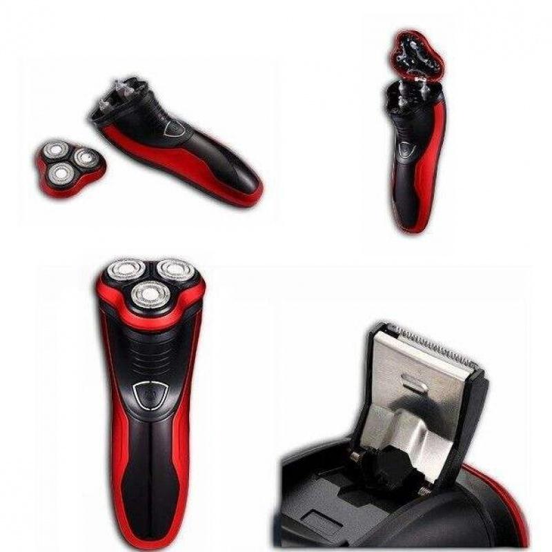 New men's wireless rotary electric shaver with pop-up trimmer, waterproof, suitable for both dry and wet use, lithium-ion battery, suitable for holiday gift giving, Cordless Waterproof Shaver, Waterproof Shaver Grooming