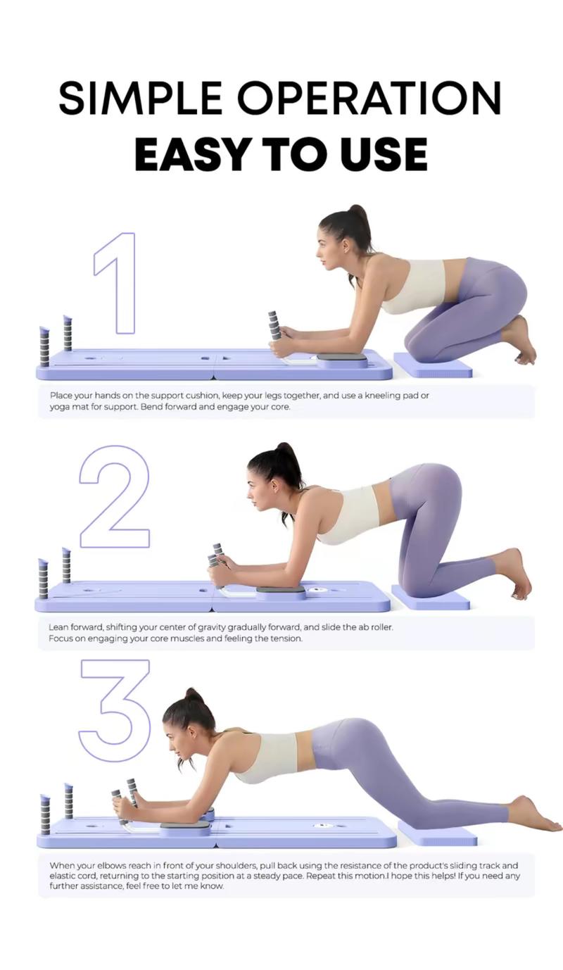 Pilates Board,Multi-functional Ab Exercise Board,FoldableHome Pilates Reformer with Knee Mat ,Timer andResistance Bands,Abs Workout Equipment forAbdominal & Core Strength Training #TikTokShopBlackFriday  #TikTokShopCyberMonday