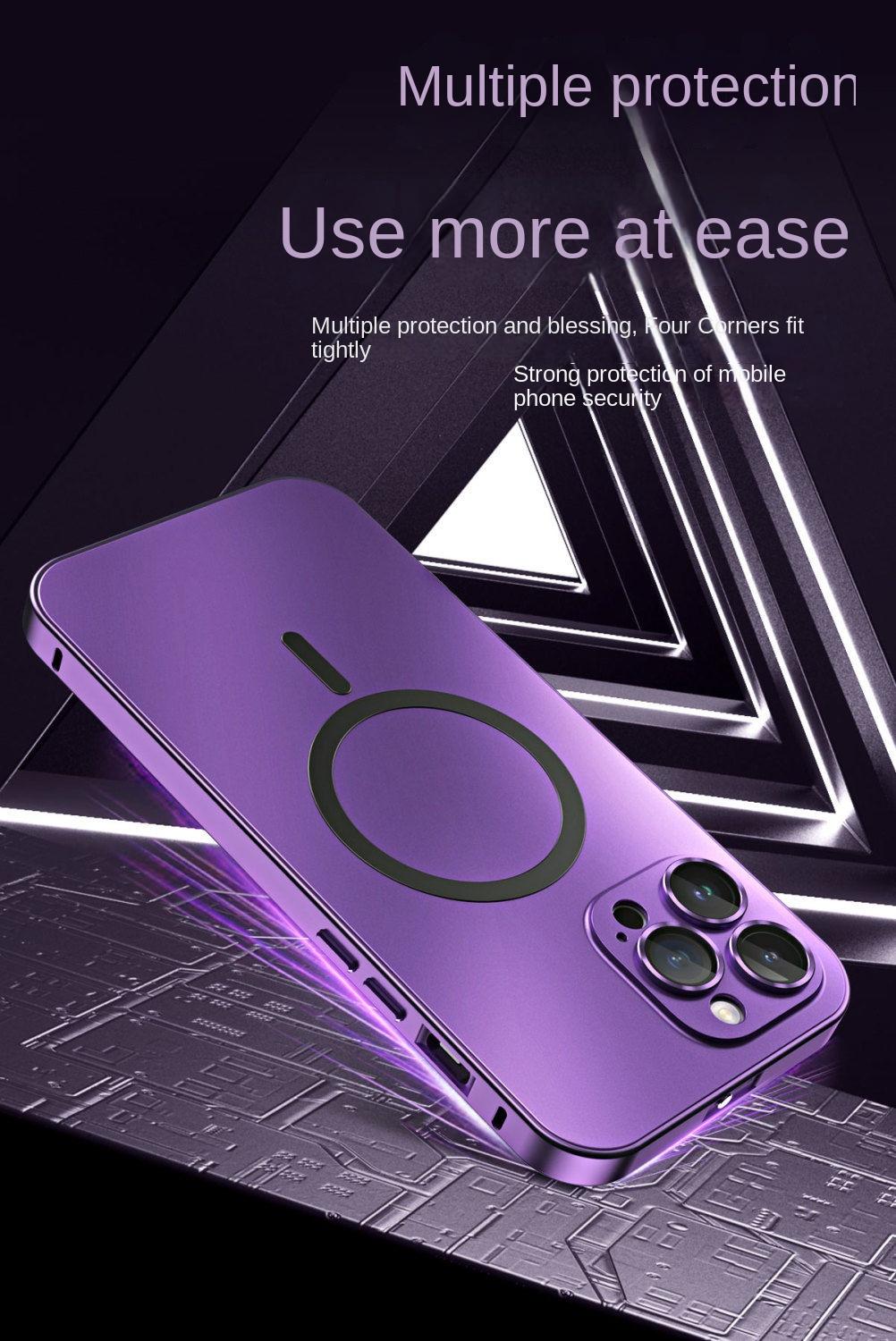 [LX]2025 Luxury Ultra Thin Original Machine Spring Fastener Protection Shell For IP16 15 14 13 12 Promax Aluminium Metal Frame With Lens Protective Magsafe Magnetic Wireless Charging Drop-Resistant Screen Protection Smartphone Cover Shockproof Phone Cases