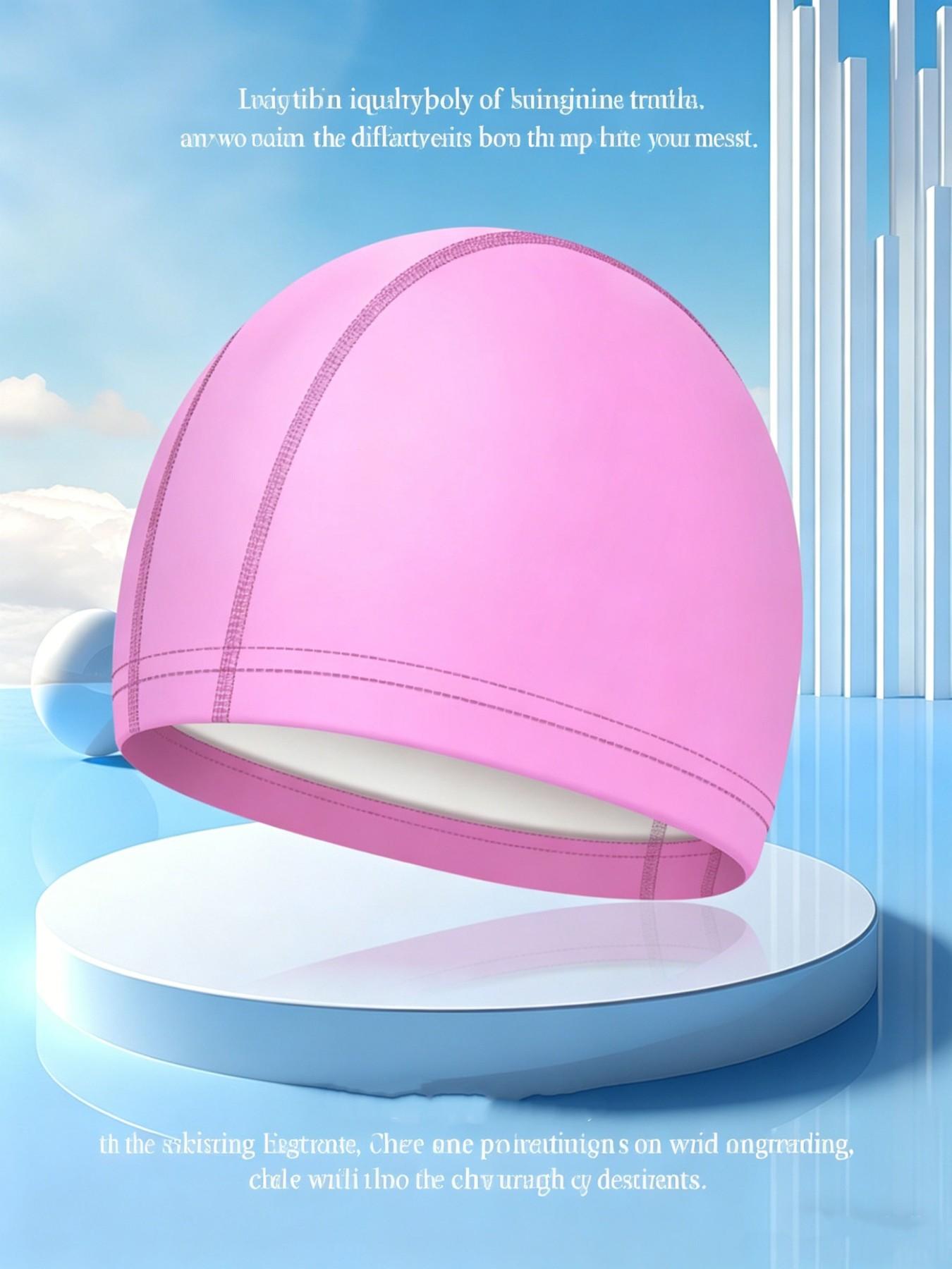 High-End PU Adult Swim Cap, Solid Color Waterproof Breathable Comfort Swimming Hat, Unisex Non-Irritating, Factory Wholesale
