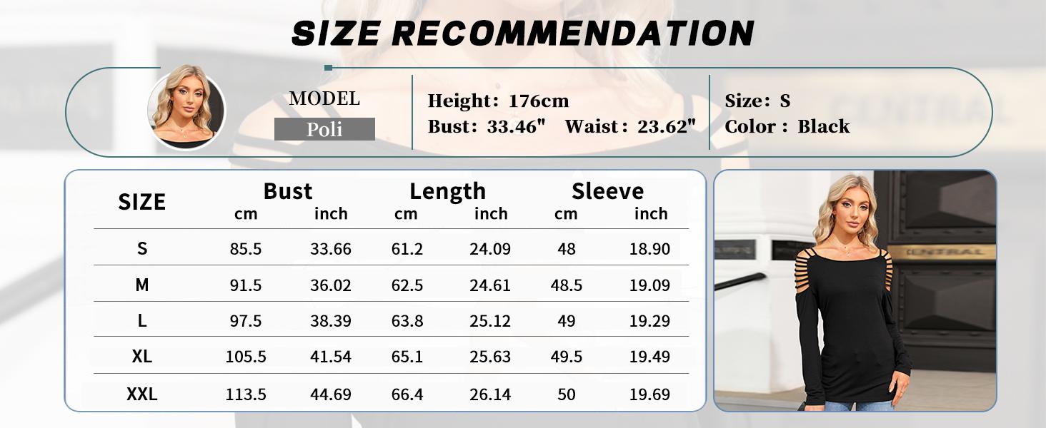 Danedvi Women's Long Sleeve Cold Shoulder Tops Plain Hollow Out Boat Neck Casual Blouses Shirts