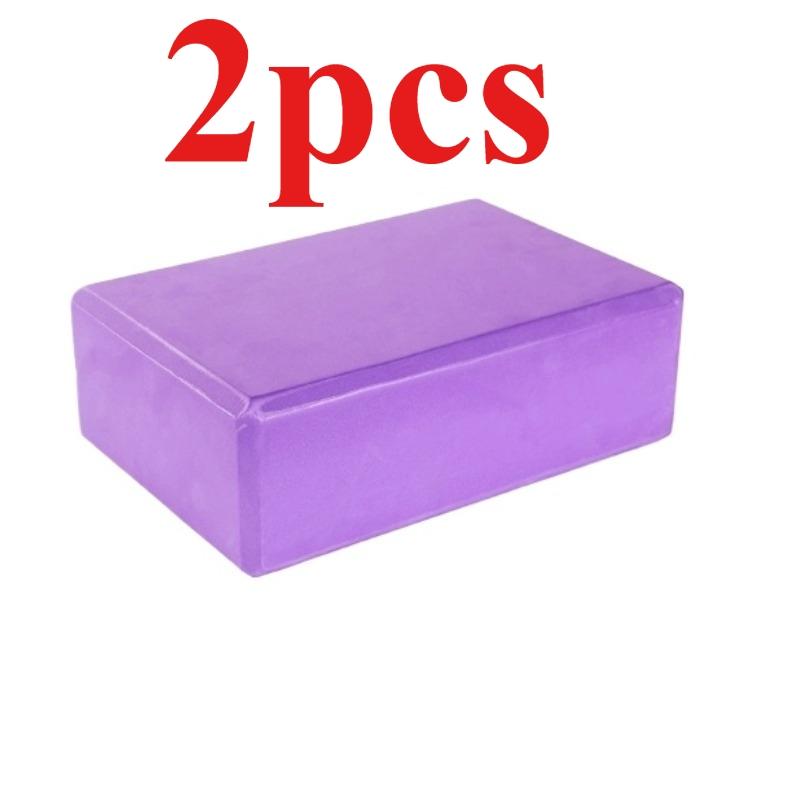 2pcs Dance Supplies High Density Yoga Foam Blocks Solid Color Non-slip Yoga Block EVA Lightweight Props Brick Meditation