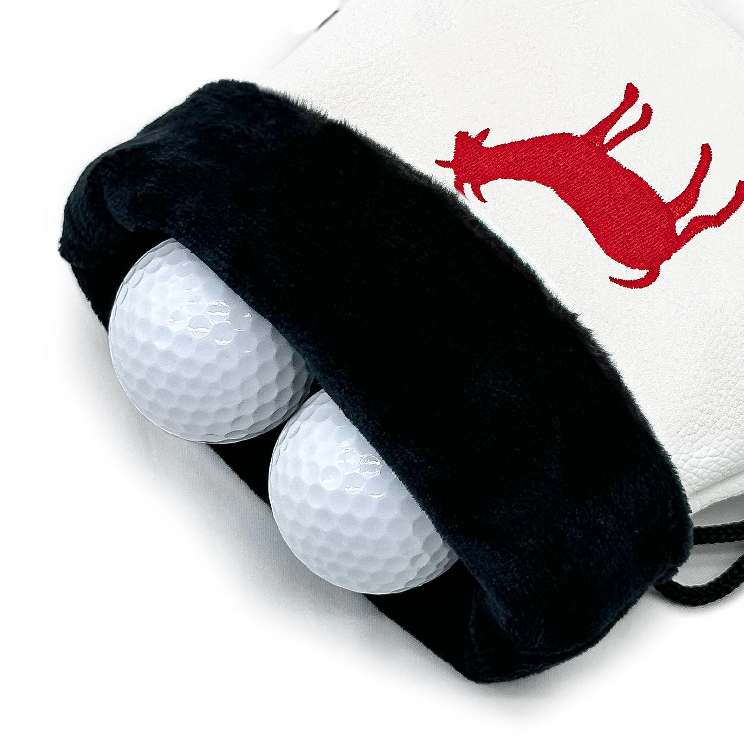 Portable Drawstring Golf Valuables Bag, Embroidered 'letter 23' Golf Ball Pouch, Durable Golf Storage Bag for Men Women Golfers