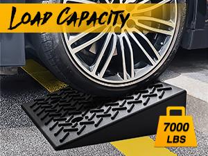 Nilight Rubber Curb 5" Rise Height Heavy Duty Rubber Threshold Ramp, Portable Driveway Ramps for Cars Wheelchairs Scooter Lawn Mower, 7000lbs Load Capacity, 2 Pack Truck Lift Gate Vehicle Elevation  dealsforyoudays