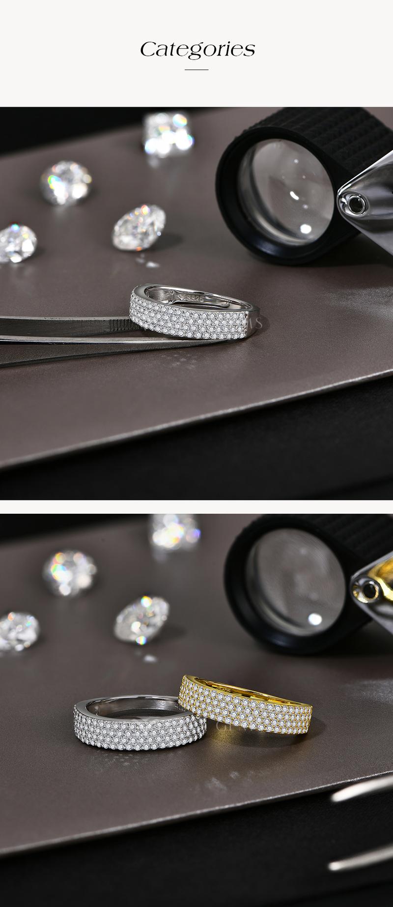 All Synthetic Moissanite Ring D Color 0.75CT Wedding Band Daily Party Wear Fine Jewelry Gift R223