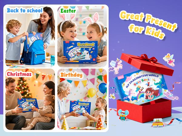 JoyCat Preschool Busy Books Language Toys, Montessori Busy Board, Educational Learning Flash Cards, Sensory Toys, Creative Learning & Fun Activities