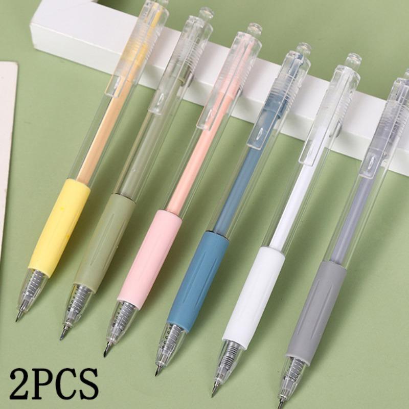 2pcs Random Color Creative Knife Pen, Student DIY Hand Cutter, Morandi Color Precision Craft Tool, Paper Scrapbook Cutting Tool, Cutting Supplies, Paper Cutters
