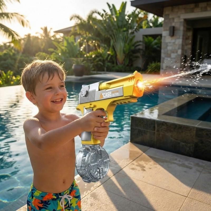 High-Capacity Electric Water Gun Toys with Light, Fast Continuous Shooting, Summer Outdoor Water Toy for Adults & Kids, Ideal Gift for Boys & Girls