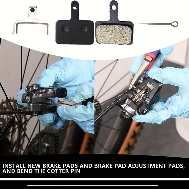 Resin Brake Pads Disc Brakes Metal Resin Brake Pads Compatible with Shimano, Durable and Reliable Brake Components for Cycling Bicycle Parts Brakes MTB
