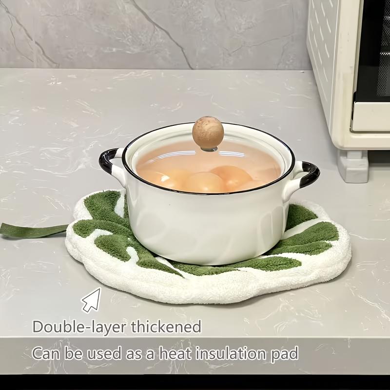 Creative Leaf-Shaped Bathroom Towel | Hangable, Absorbent Microfiber Towel for Bathroom, Dining, and Kitchen Use