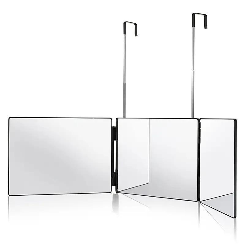 Extendable Tri-Fold Makeup Mirror, Portable Hanging Cosmetic Mirror for Hair Styling & Shaving, Best Birthday Gift for Men & Women