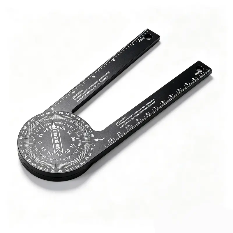 Aluminum Bevel Saw Protractor, 7-Inch Rust-Resistant Angle Finder, 360 Laser Engraved Scale, Woodworking Tool, Cnc Machining Gauge