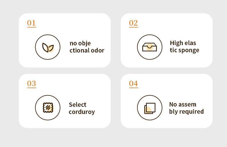 Oversized Lounge Chair, Boneless Chaise Lounge Living Room Corduroy sofa,Upholstered Fluffy cloud sofa bed with Throw Pillows, No Assembly Required, Indoor Sleeper Chair