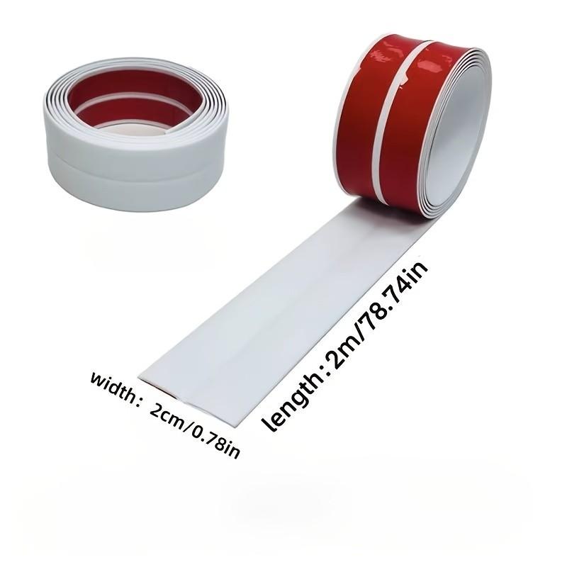 Self-Adhesive Wall Decor Strip, Flexible PVC Corner Decoration, Bathroom Kitchen Sink Bathtub Tile Floor Edge Protection