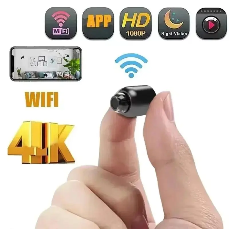 Mini Camera 1080P Clear Night Vision Lightweight Portable Premium Cams Motion Detection Wireless Surveillance Protection Camera Safety