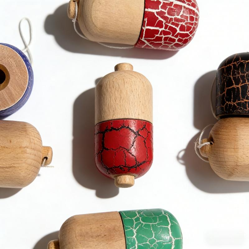 New Capsule-shaped Crack Pattern Kendama Skill Ball Trainer | Advanced Reaction & Coordination Tool, Perfect for Outdoor and Indoor Use, Ideal Gift for Beginners and Professional Players