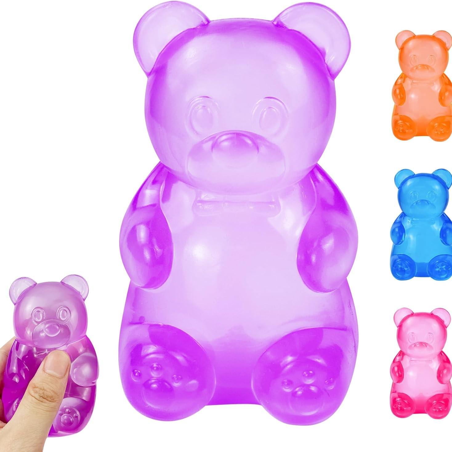 1/4 counts Gummy Bear - Sensory Fidget Toy with Jelly-Like Filling, Squeeze Toys, Stress Toys, Stress Relief Toys, Fidget Toy, Birthday Gifts, Gift Bag Stuffing