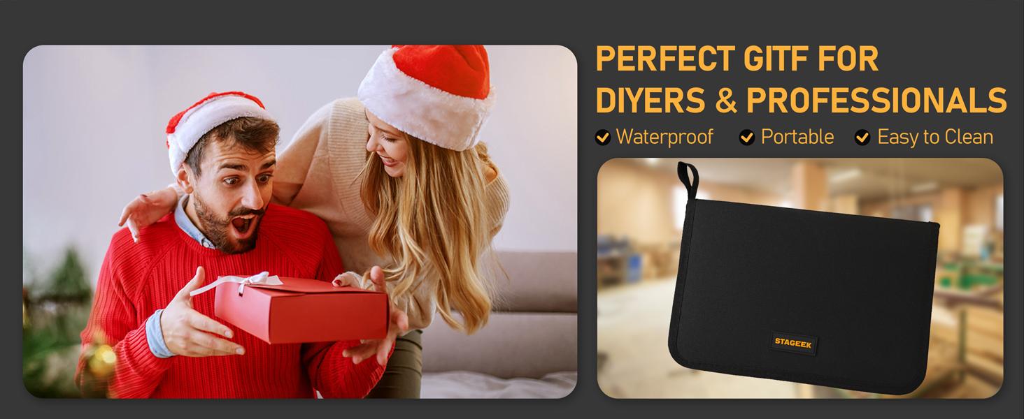 STAGEEK 34 Pack Carpenter Pencil Set with Sharpener, Mechanical Carpenter Pencils with 104Pack Refills and Carbide Scribe Tool, Heavy Duty Construction Pencils for Architect Woodworking, Art Supplies, Art Materials - With Canvas Case