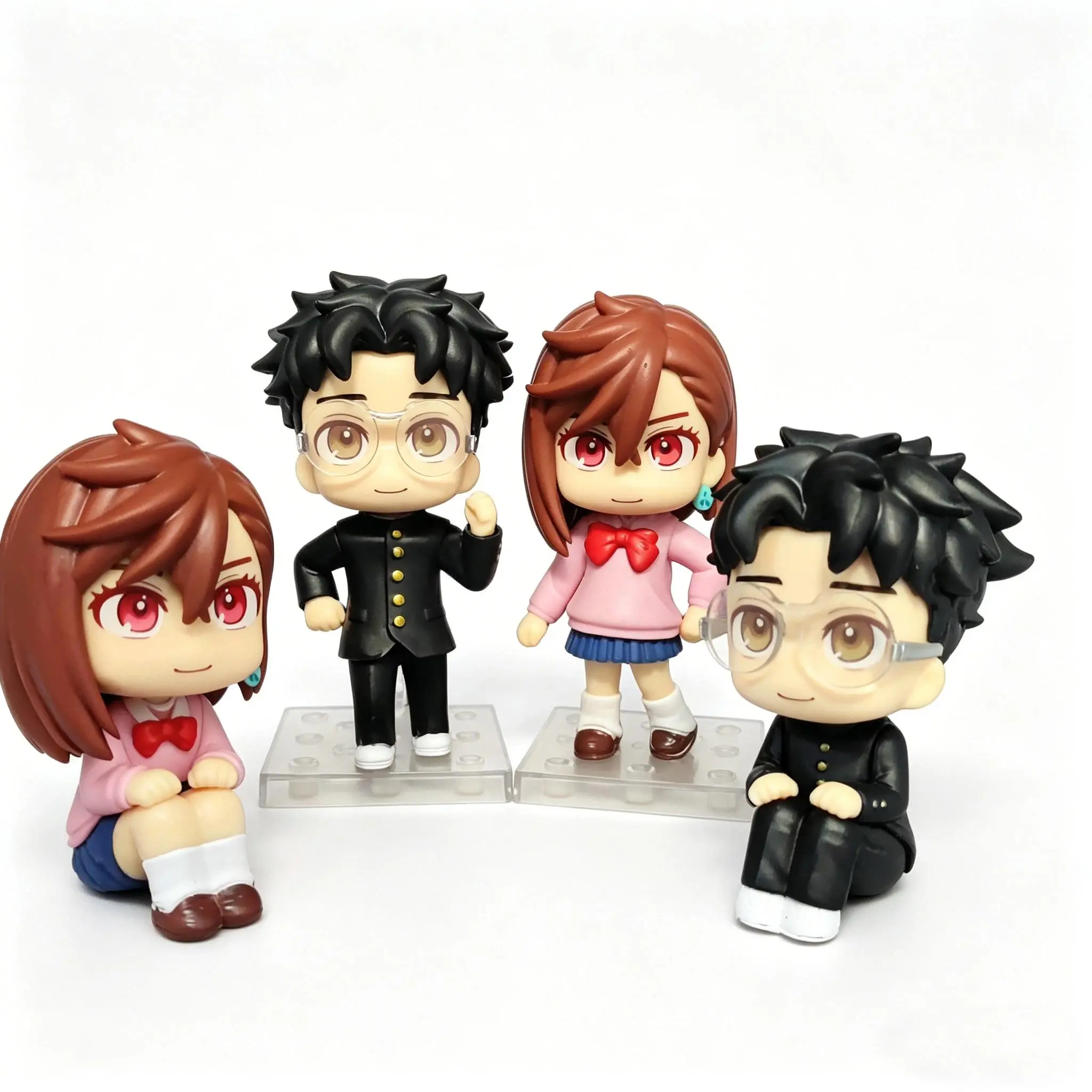 2026 hot item Anime Dandadan & Momo Chibi Figure Set PVC Action Figure Collectible Model Sitting Standing Pose Desktop Ornament Kids Gift Popular toys