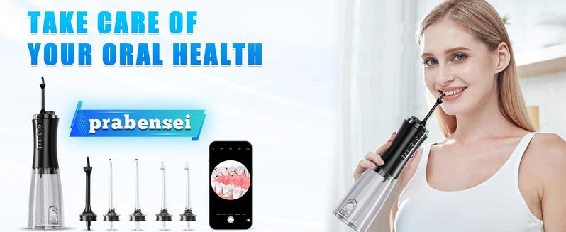 Oral irrigator Visual Water Flosser C2 with 10 MP Camera for Teeth, 2 Modes 12 Gears IPX7 Portable 350ML Water Tank.Very suitable for giving to your relatives, friends and family on Christmas, birthdays, graduation season, and other festivals flossing