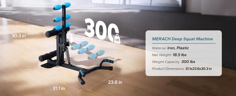 MERACH Deep Squat Machine, Adjustable Glutes workout for Home Gym Workout Training, Sit Up Machine for Abs and Muscle Building, Abdominal bench, Push Up Fitness Equipment,  TikTokShopBlackFriday