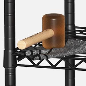 Ulif E1 Heavy Duty Closet Garment Rack, 6 Tiers Adjustable Metal Freestanding Expandable Clothing Storage with 4 Hanger Rods, Easy to Assemble Wardrobe  Organiser Steel