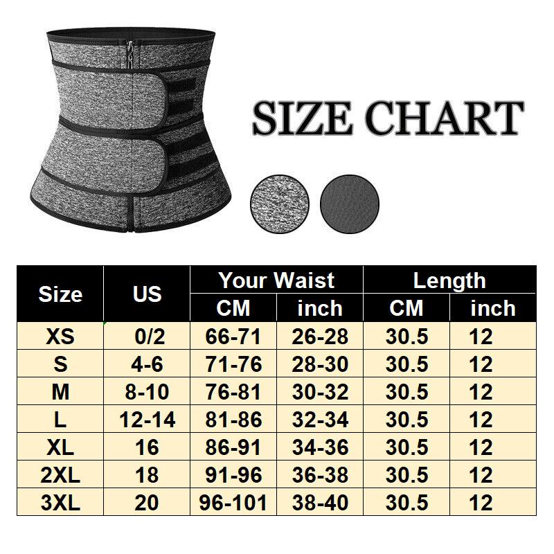 CATTIBOR Men Zipper Sauna Waist Trainer Cincher,Men Neoprene Workout Corset With Adjustable Hook & Eyes,Men & Women Trainer GYM Fitness Shapewear Sport Belt,Men Sportwear Polyster