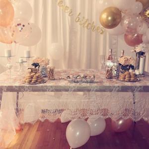 High Quality Rose Floral Lace Tablecloth - 60x120 Inch Rectangle Table Covering with Vintage Embroidery, for Rustic Boho Wedding & Multiple Uses Household Textile Decor