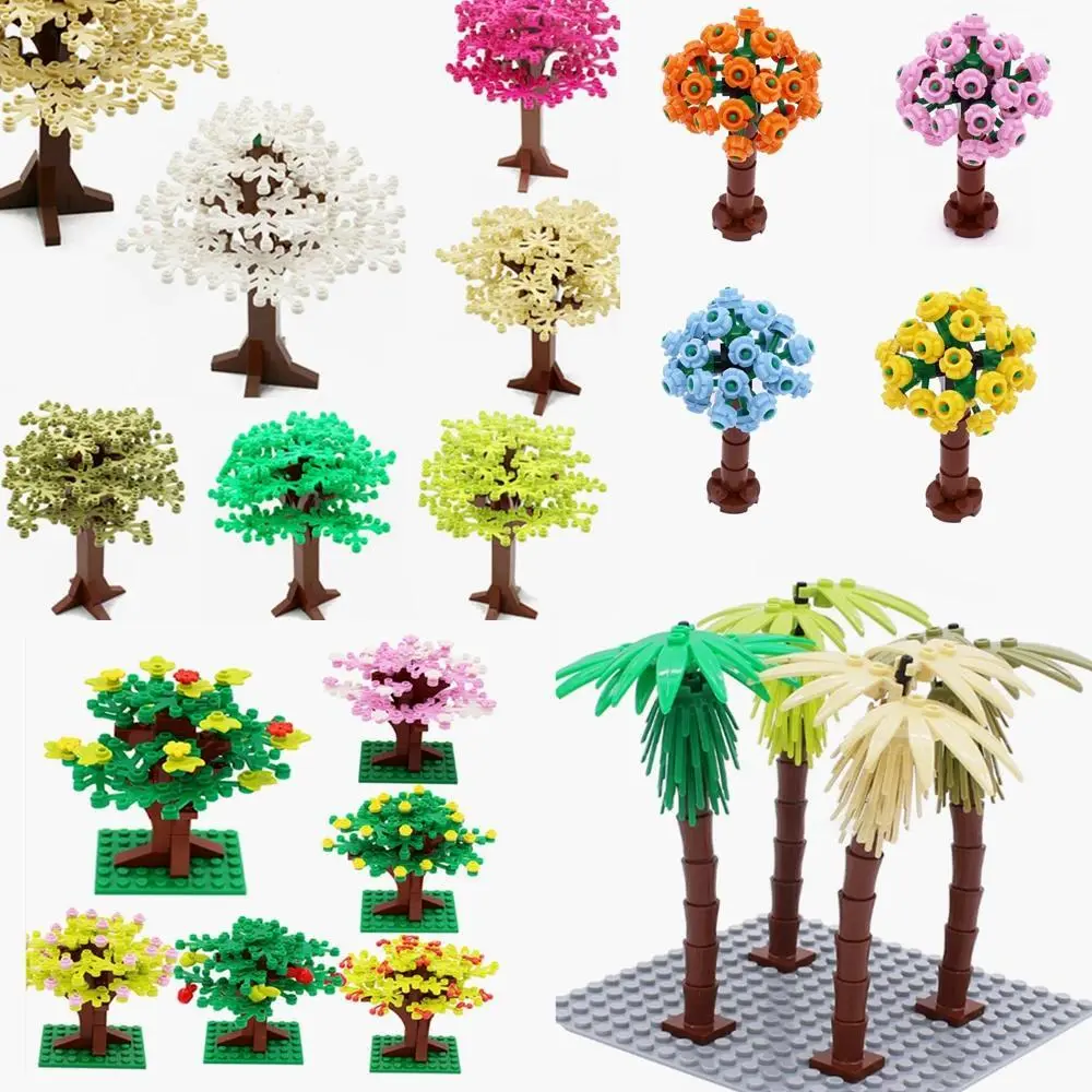 City Trees Building Blocks MOC Coconut Tree Blocks Jungle Garden DIY Toys for Children Gifts Compatible Classic Bricks Kids Toys