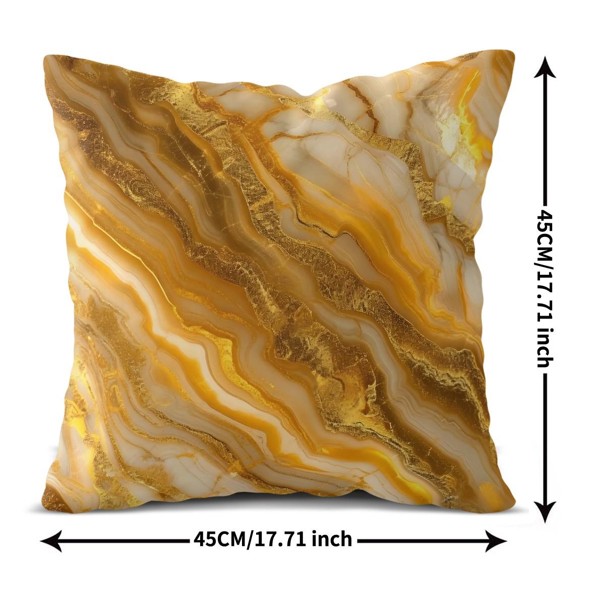 Marble Print Throw Pillow, Modern Luxury Decorative Pillow, Soft Square Cushion with Zipper Closure, Ideal for Sofa, Living Room and Bedroom Decor, Perfect Gift for Fluid Art Enthusiasts