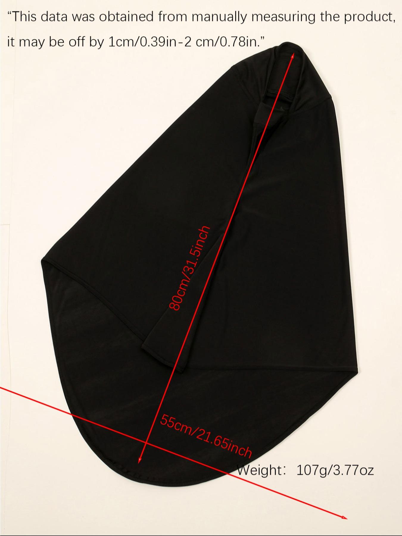 Women's Fashion Solid Elastic Chin Cover Headscarf, Sport Hijab Scarf for Daily Wear, Breathable Abaya Headband, Casual Modest Style