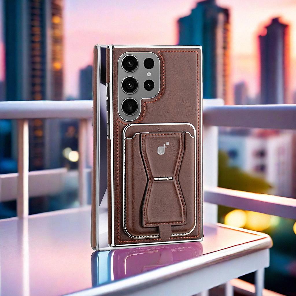 For  S24/S22/S23 magnetic card bag wallet style high-end business and fashion phone case