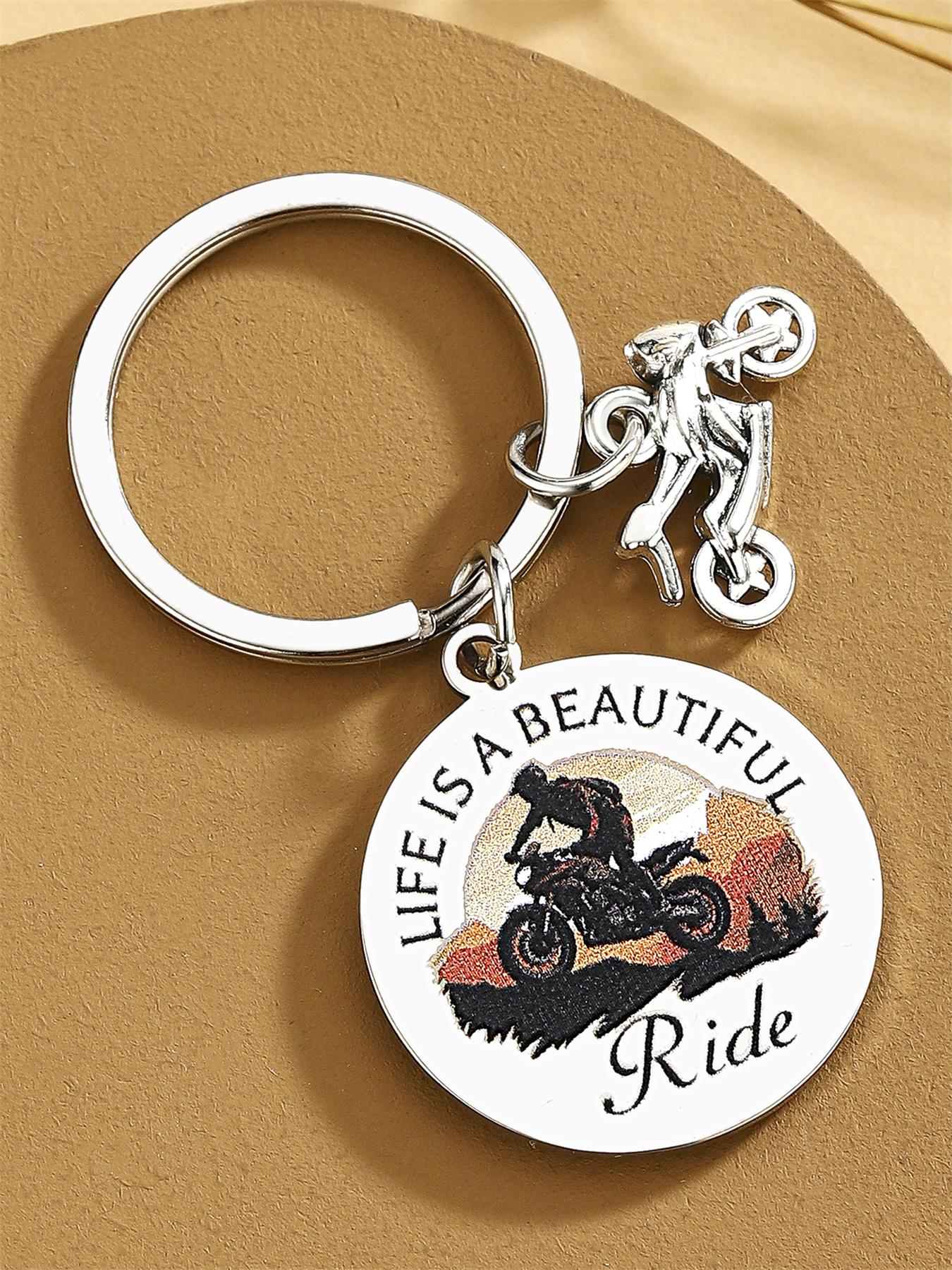 Motorcycle Gifts for Men, Cool Motorcycle Keychain, Biker Accessories, Gift for Cyclists, Father's Day Present, Motor Cycle Rider Souvenir