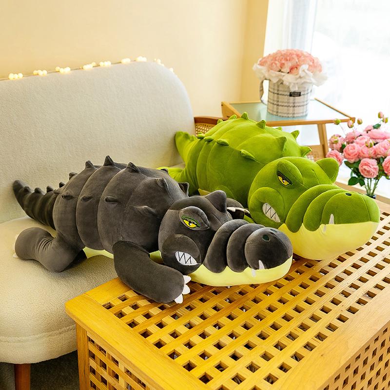 Realistic Long Crocodile Plush Toy, Soft PP Cotton Stuffed Animal for Cuddling & Decoration, Birthday Gift Halloween Home Decor