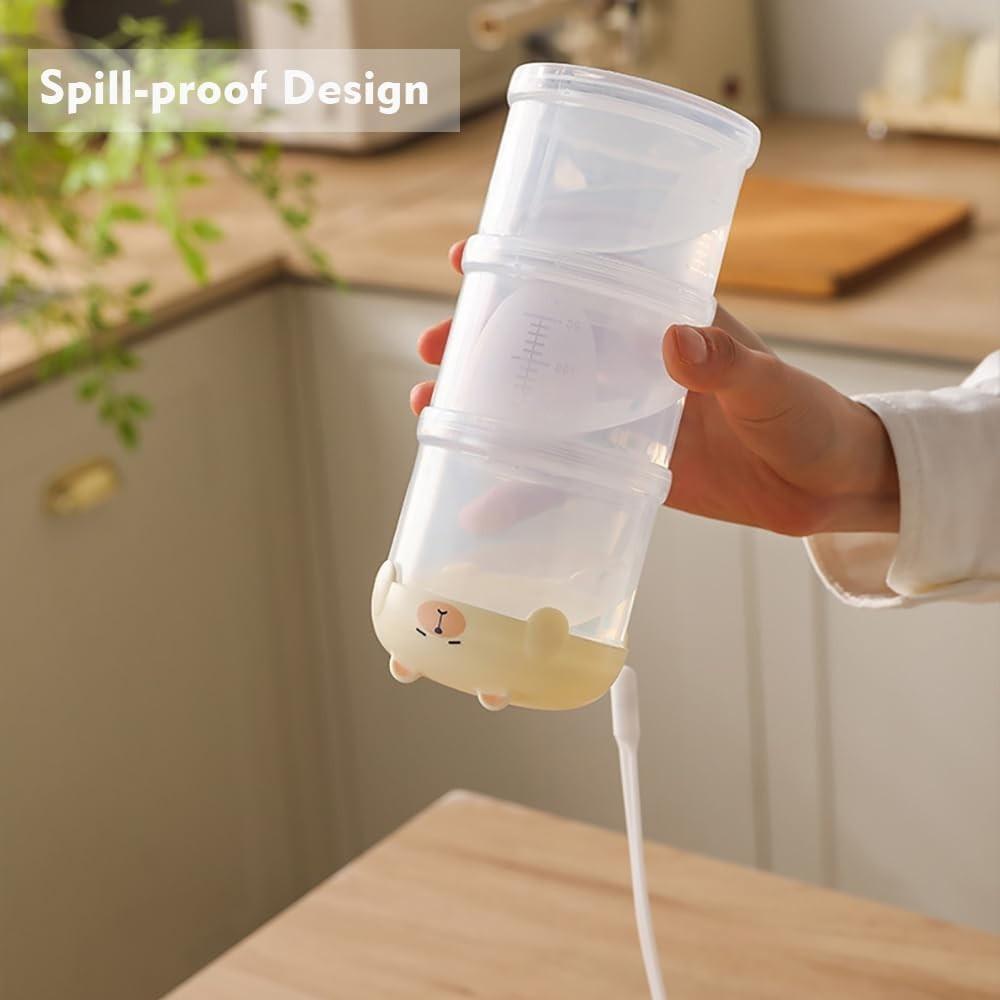 Cat Food Divided Box, Sealed Moisture-Proof Pet Food Container, Portable Multi-Layer Storage for Cats and Dogs, Ideal for Travel and Outdoor Use