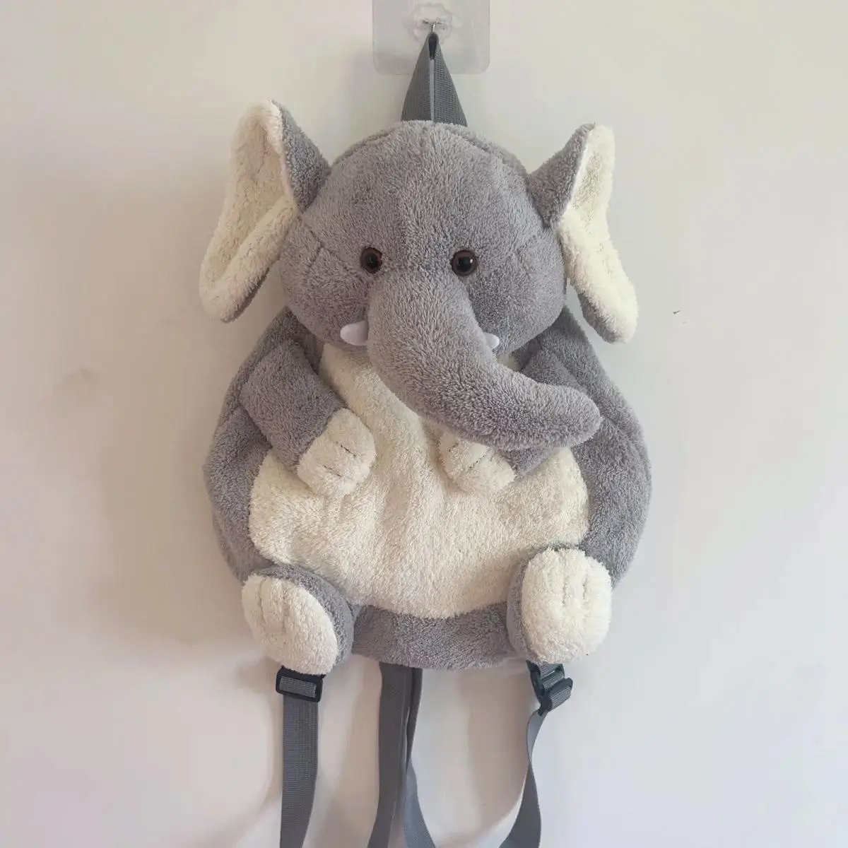 JIAERDI Cute Elephant Backpack Women Plush Large Capacity Student Bags Ladies Everyday Creative Cartoon Fun Mochilas Mujer 2025