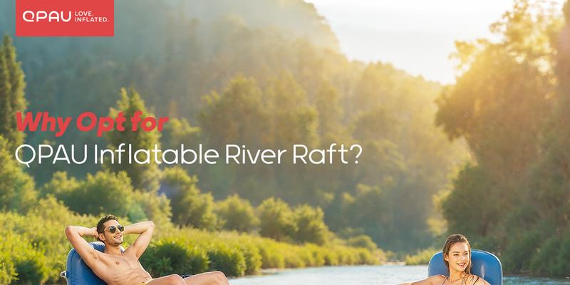 QPAU Inflatable River Tube, 0.4 mm Thickened Puncture-Resistant Heavy Duty River Float, River Raft with Ergonomic Backrest, Mesh Bottom & 2 Cup Holders for Family Friends Lake Float Lounge Adults pool accessories Multifunction