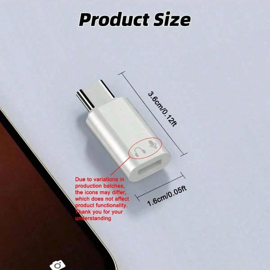 Type-C To Lightning Audio Adapter, USB C Male To Lightning Female Headphone Converter