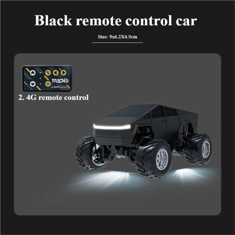 Tesla Pickup Remote Control Off-Road Vehicle, 1:64 Scale, High-End Alloy Plastic Anti-Drop Design, USB Rechargeable, Kids Holiday Gift