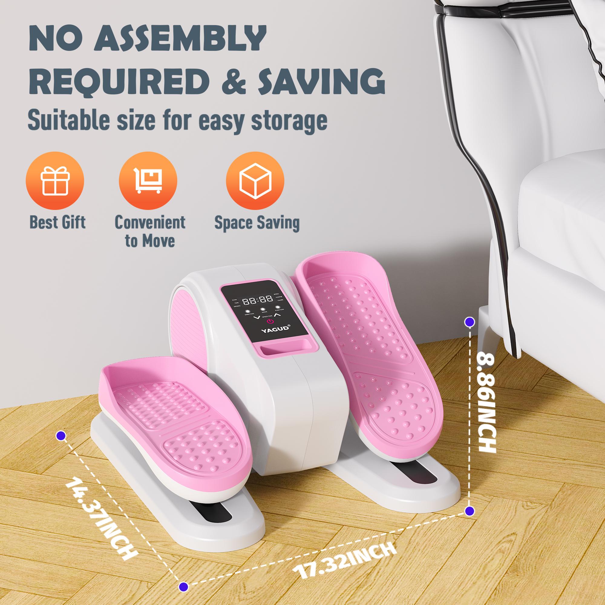 Under Desk Elliptical Machine, Electric Ellipse Leg Exerciser for Adult, Quiet & Portable Electric Seated Pedal Exerciser with Remote Control & 12 Adjustable Speeds