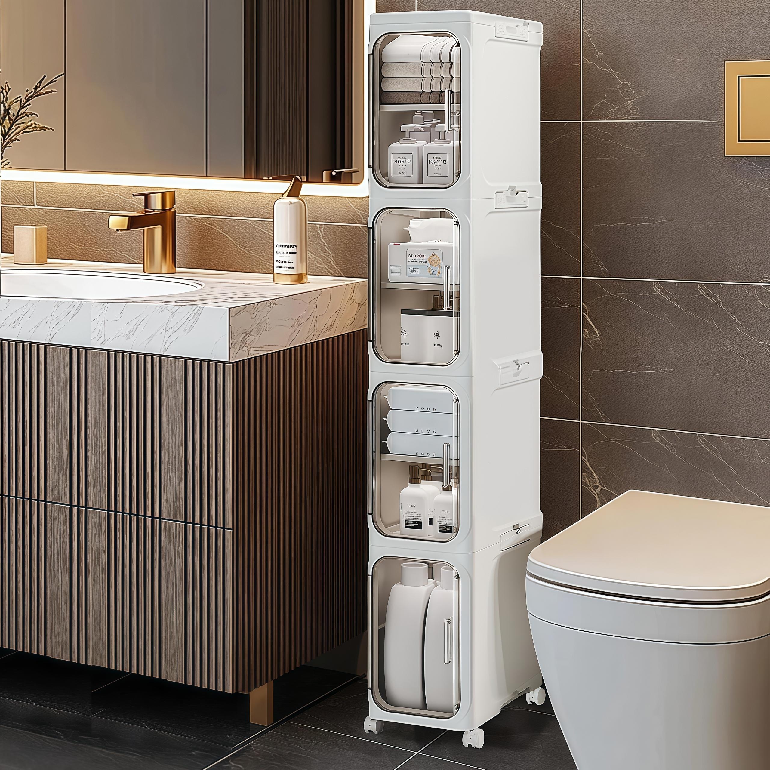 UFORU Narrow Storage Cabinet with Doors Space-Saving Magic! Storage Kitchen Cabinet with Adjustable Shelf Cabinet