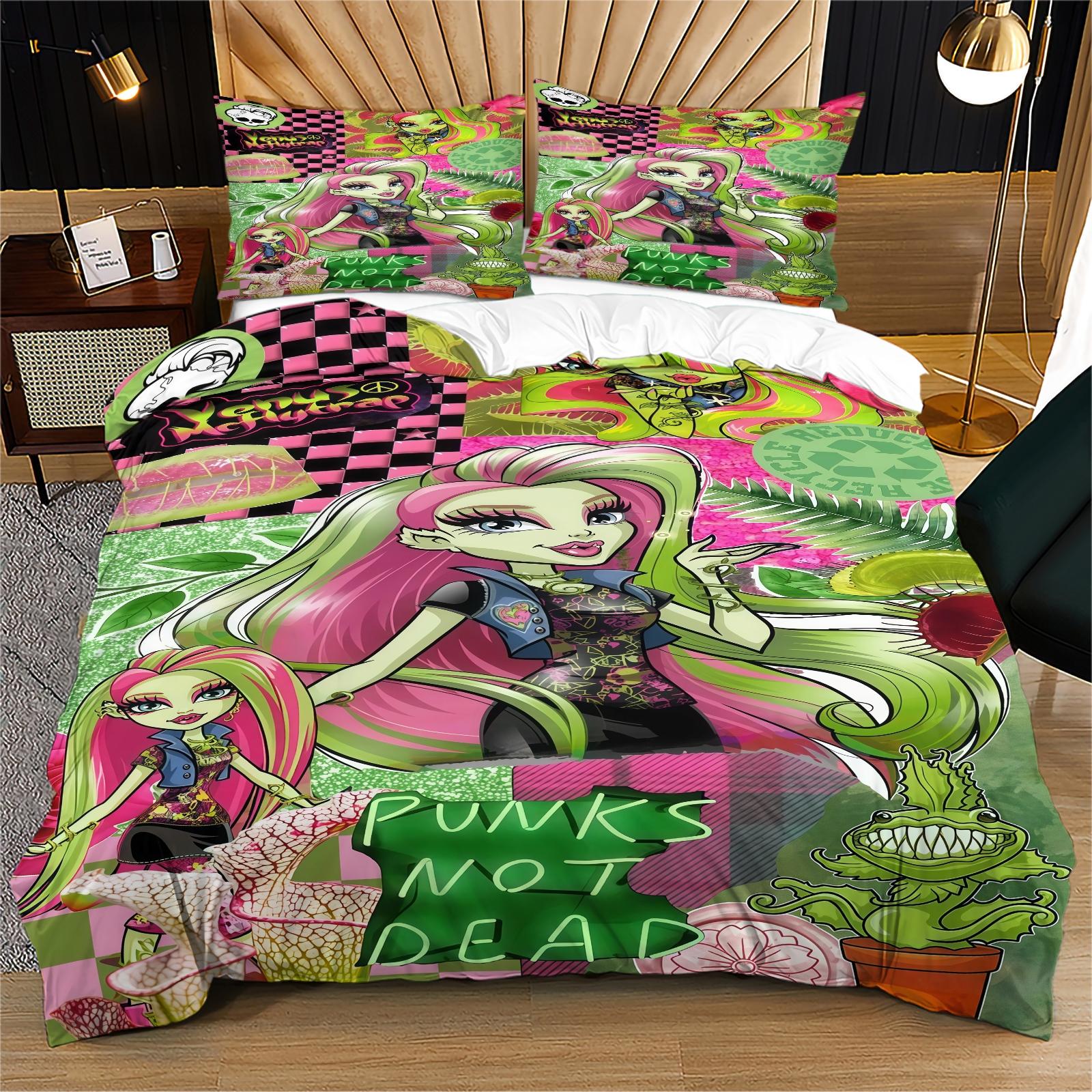 Monster High Duvet Cover Set,Gift for Family or Friends,Suitable