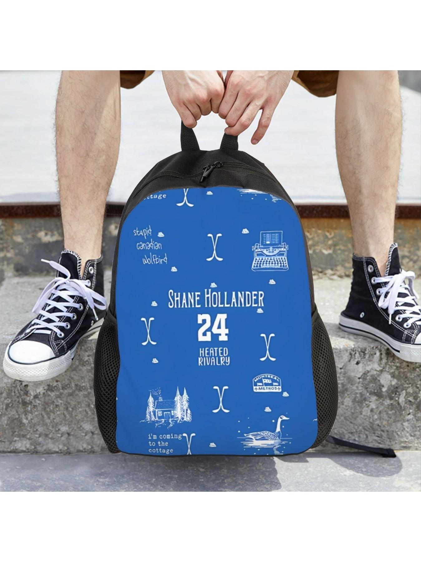 1 piece College Bag Shane Hollander Heated Rivalry Inspired Back to school season Zipper Closure Heated Rivalry College Student Back To School Gift Personalised Handbag Picnic 