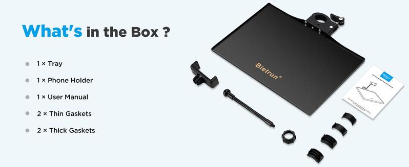 Metal Microphone Stand Tray, Larger Size(11.8'' x 8.1''), Universal Adjustable Mic Stand Tray with Phone Holder, Clamp on Tray for Music Stand, Picks, Capos, Tuner, Singing(Only for 16-25mm Tube)