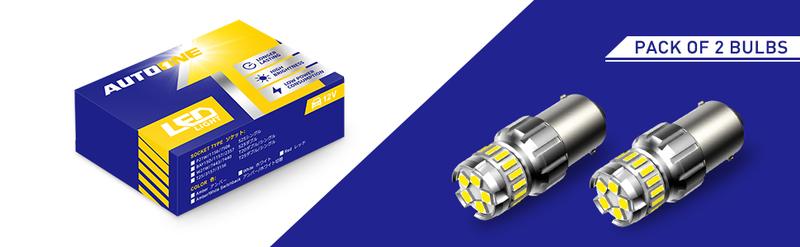 AUTOONE 1156 LED Bulb, LED Reverse Lights 300% Brighter BA15S 7506 1003 1141 P21W 6500K White LED Replacement for Backup Light, Tail Light, Pack of 2