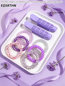 8pcs Hair Styling Volumizing Hair Root Clips Fluffy Hair Rollers Plastic Traceless Spiral Hair Ties Telephone Cord Ponytail Holders No Crease Hair Bands Fashion Headwear Hair Accessories Gift for Women Daily Travel
