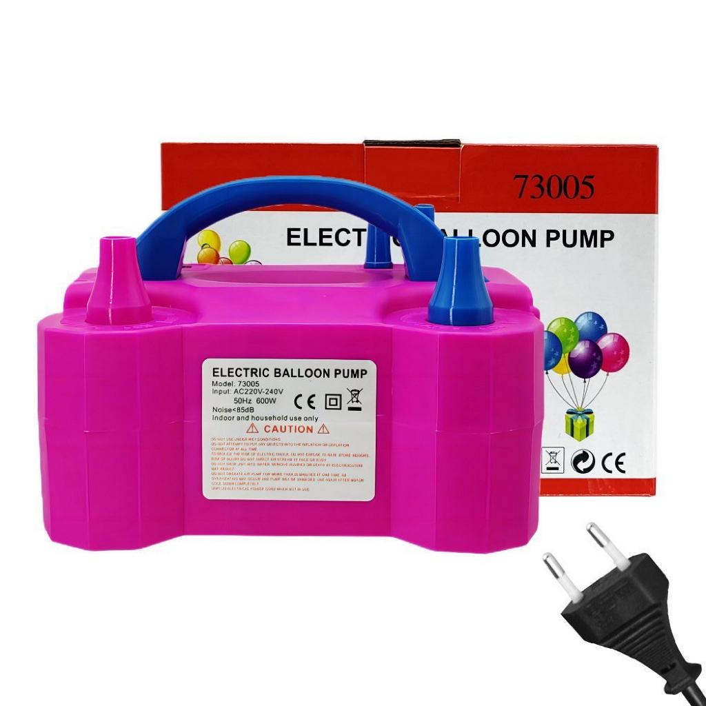 Electric Air Balloon Pump, Portable Dual Nozzle Electric Blower Inflator for Decoration, Party, Sport,Gifts:2 Tying Tools Balloon Air Pump Dual Nozzle Rose Red 110V 600W Balloon Inflator for Party Decorations